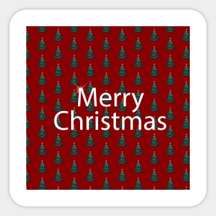 Merry Christmas | Christmas Trees Pattern Sticker